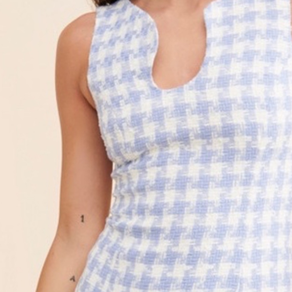 Amanda Uprichard Lavender Gingham Mini Dress - Picture 2 of 8